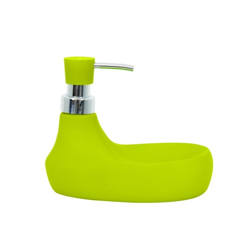 spirella Distributeur de savon & Porte Eponge Céramique MARBELLA Vert Anis MSV