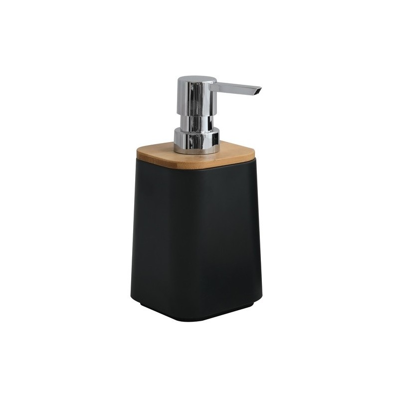 spirella Distributeur de savon PS & Bambou KAMLA Noir mat MSV