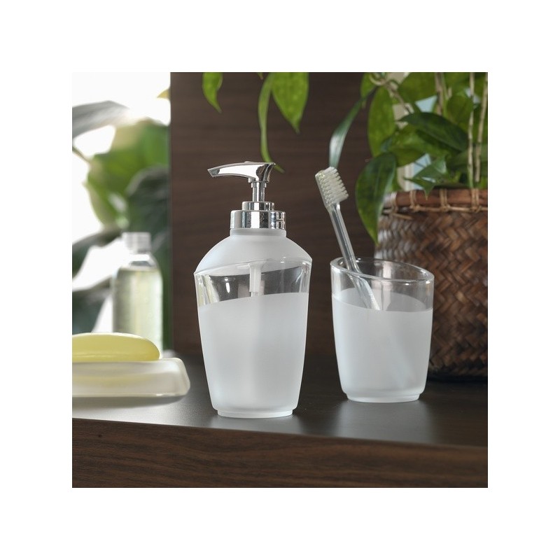 Spirella Distributeur De Savon Verre LEVEL Blanc Spirella