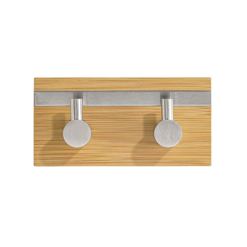 Spirella Double Crochet Mural FLAVIO Bambou & Acier MSV