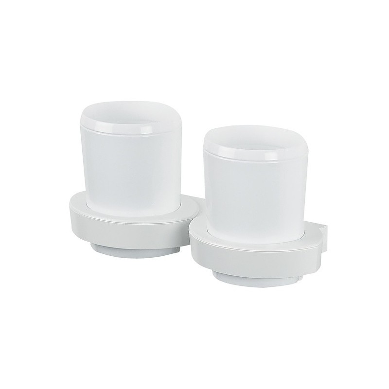 spirella Double gobelets à  fixer ABS & PP LEMON Blanc Spirella