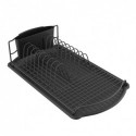 Spirella Egouttoir à Vaisselle Avec Plateau En Acier Noir Mat MSV