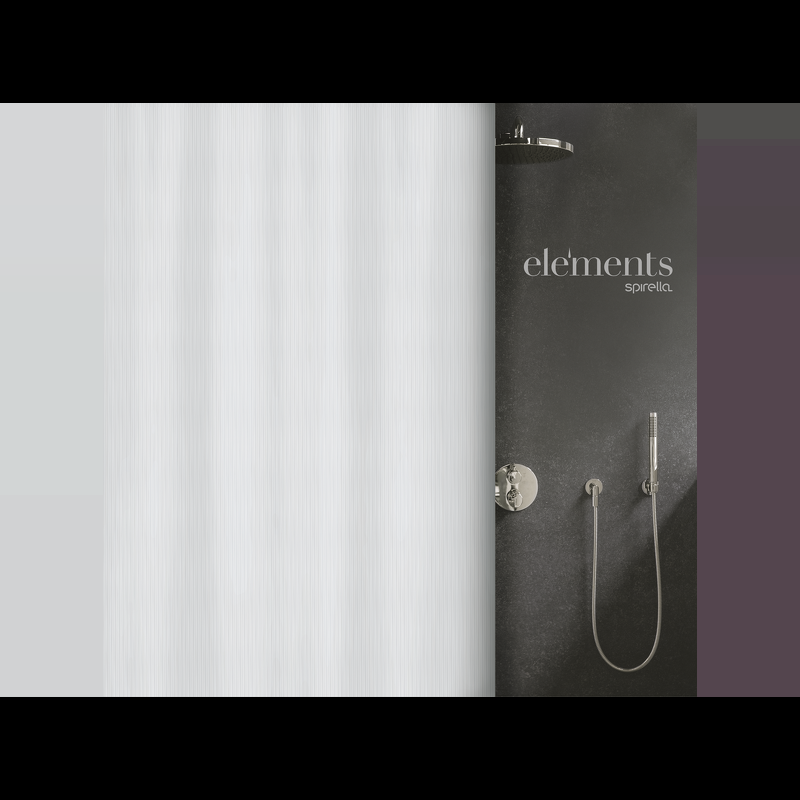 spirella Elements by Spirella rideau de douche Polyester MERA 120x200cm Blanc