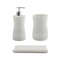 Spirella Ensemble 3 Accessoires De Salle De Bain Céramique PALMA Blanc MSV