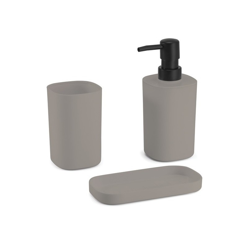 spirella Ensemble 3 accessoires de salle de bain LONA Taupe MSV