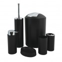 Spirella Ensemble 6 Accessoires PP HANNAH 6 Pièces Noir Mat MSV