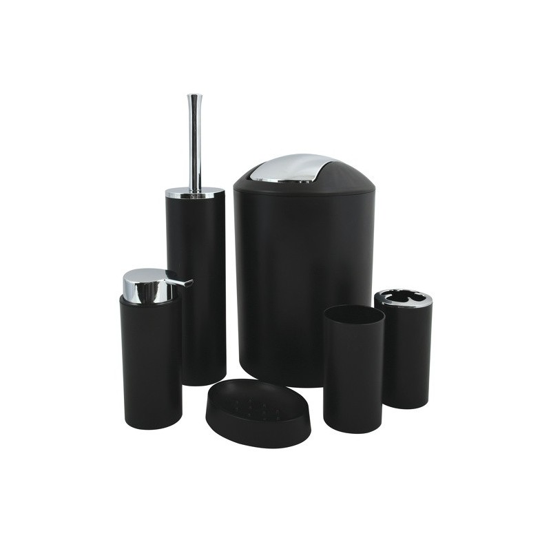 spirella Ensemble 6 accessoires PP HANNAH 6 pièces Noir mat MSV
