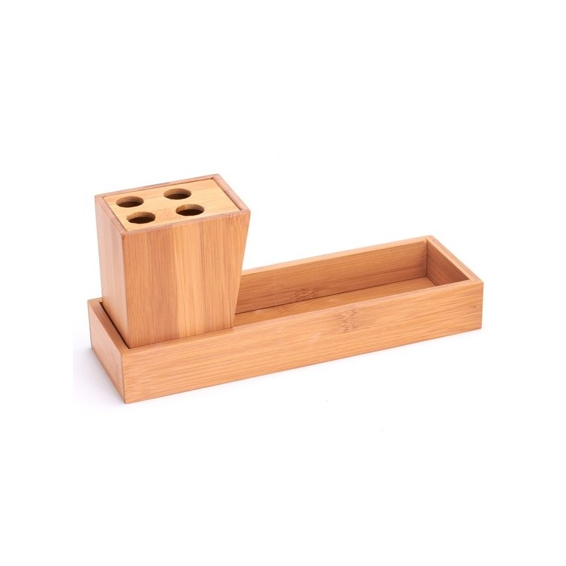 Spirella Ensemble De 3 Accessoires De Salle De Bain Inox & Bambou MSV
