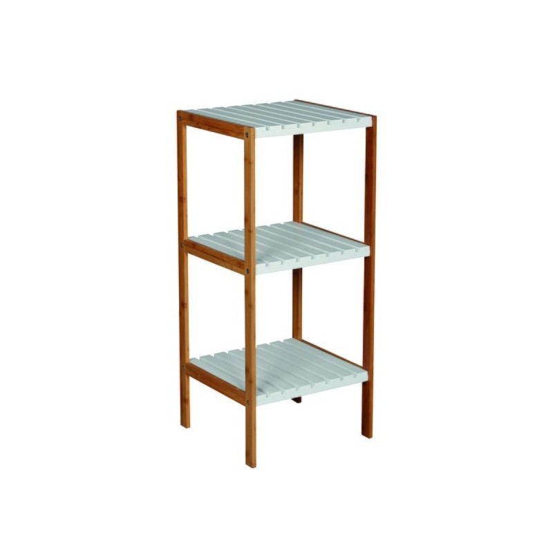 spirella Etagère 3 Niveaux Bambou & MDF Bambou & Blanc MSV