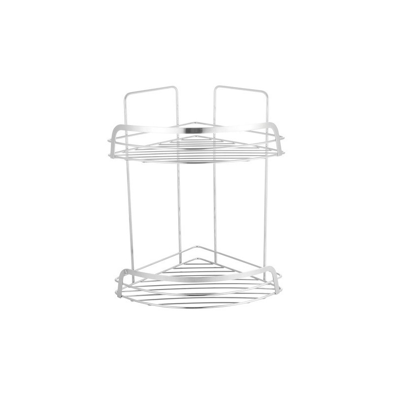 spirella Etagère d'angle de douche 2 niveaux à  fixer RILEY Chromé MSV