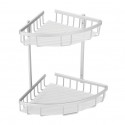 Spirella Etagère D'angle De Douche 2 Niveaux à  Fixer TERESINA Alu Satiné MSV