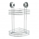 Spirella Etagère D'angle De Douche 2 Niveaux à  Ventouses Acier Chromé MSV