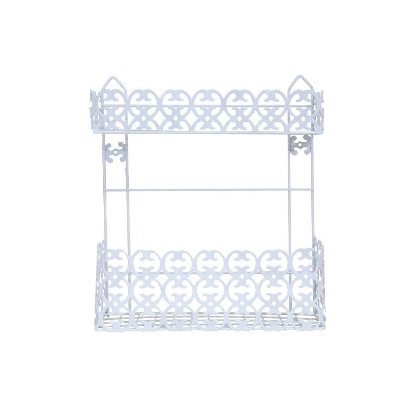 spirella Etagère de douche 2 niveaux à  fixer AGADIR Blanc MSV