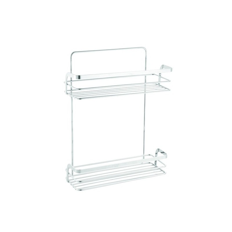 spirella Etagère de douche 2 niveaux à  fixer RILEY Chromé MSV