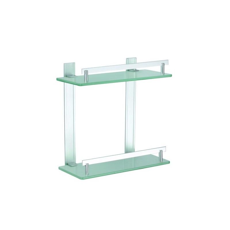spirella Etagère de douche 2 niveaux à  fixer TABARCA Alu & Verre MSV