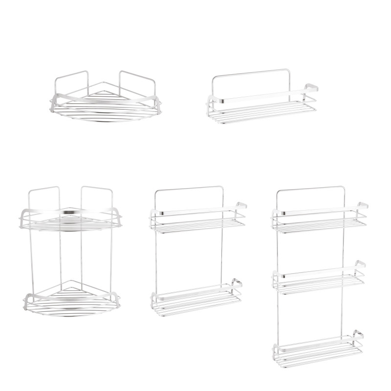 Spirella Etagère De Douche 3 Niveaux à  Fixer RILEY Chromé MSV
