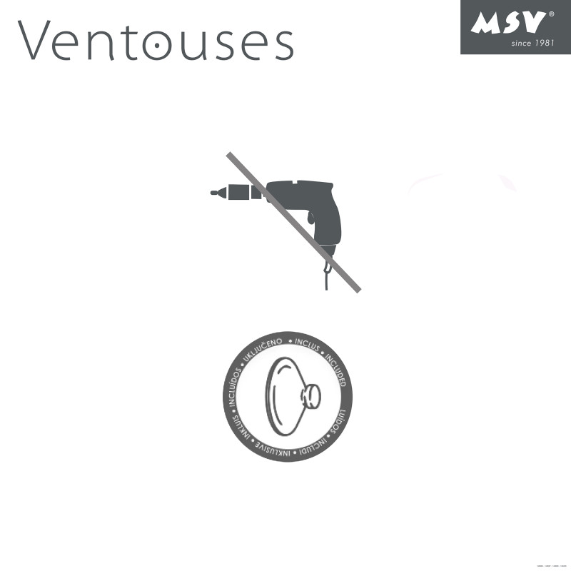 Spirella Etagère De Douche Ovale à  Ventouses Chromée MSV