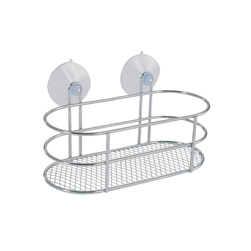 spirella Etagère de douche ovale à  ventouses Chromée MSV