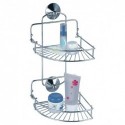 Spirella Etagère Serveur De Douche D'angle 2 Niveaux à  Ventouses Chromé MSV