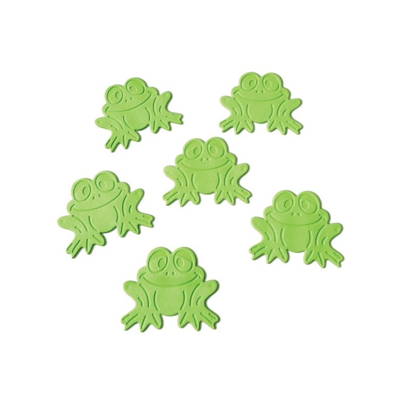 spirella Figurines antidérapantes de douche ou baignoire PVC GRENOUILLES x6pcs vert Spirella
