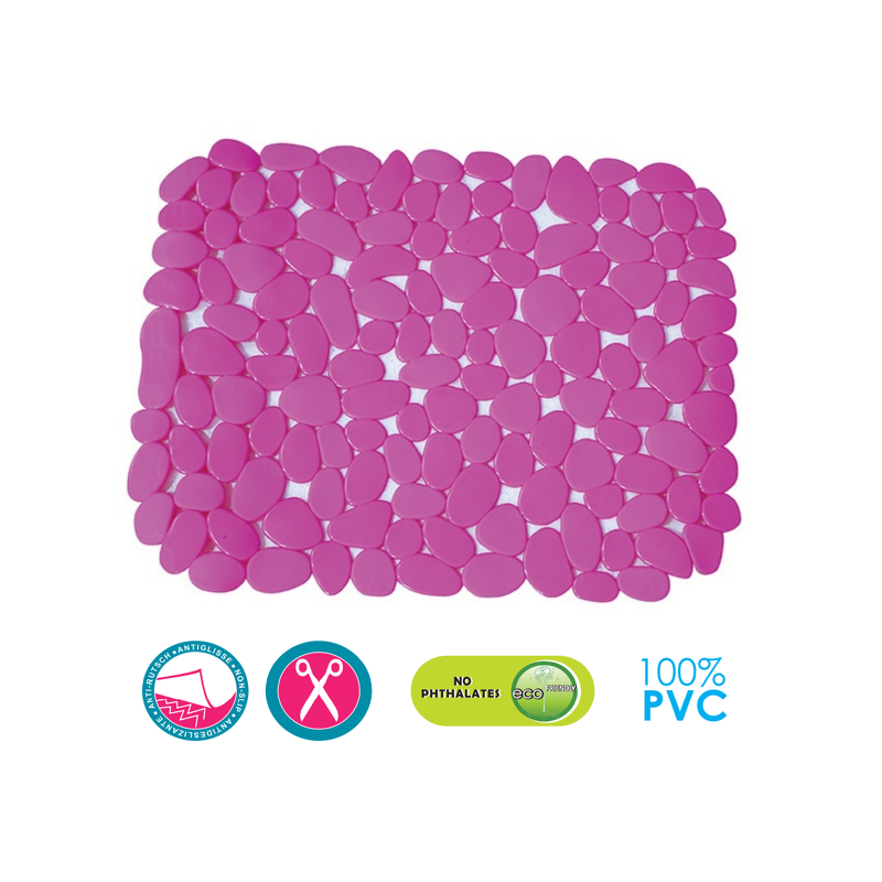 Spirella Fond D'évier De Cuisine En PVC GALET 40x31cm Rose MSV