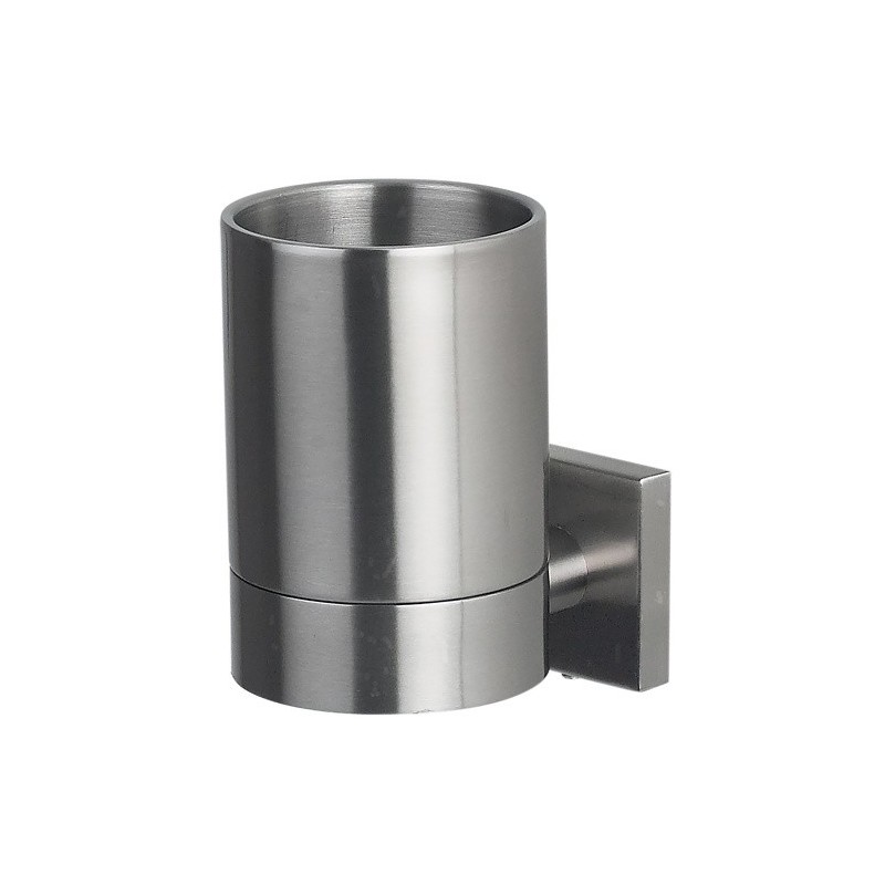 spirella Gobelet à  fixer Acier inoxydable chromé NYO Gris Spirella