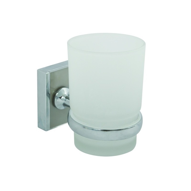 spirella Gobelet à  fixer Zinc Chromé ALBA Transparent MSV