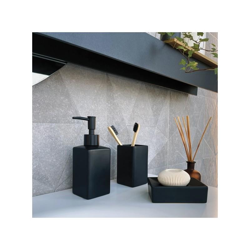 Spirella Gobelet Céramique QUADRO MatT Noir Mat Spirella