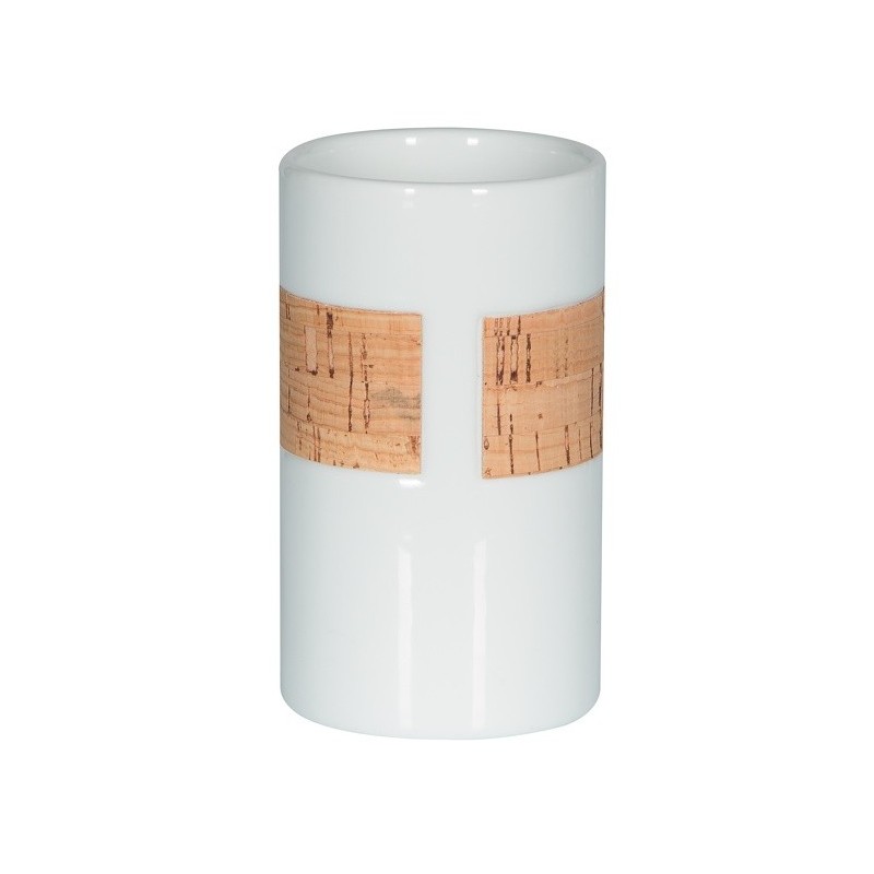 spirella Gobelet Porcelaine TUBE NATURE Blanc & Beige Spirella