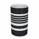 Spirella Gobelet Porcelaine TUBE-STRIPES Noir Et Blanc Spirella