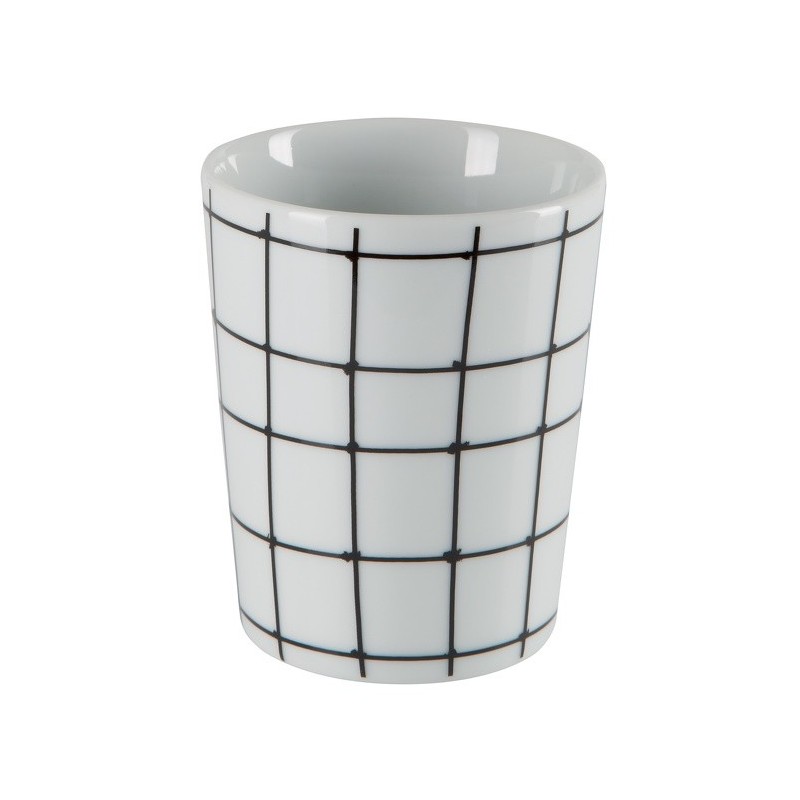 spirella Gobelet Porcelaine VISBY Noir & Blanc Spirella
