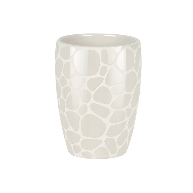 spirella Goblet Céramique DARWIN PEBBLE Blanc Brillant Spirella