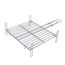 Spirella Grille Barbecue Rectangulaire Avec Pieds 30x35cm Acier Chromé MSV