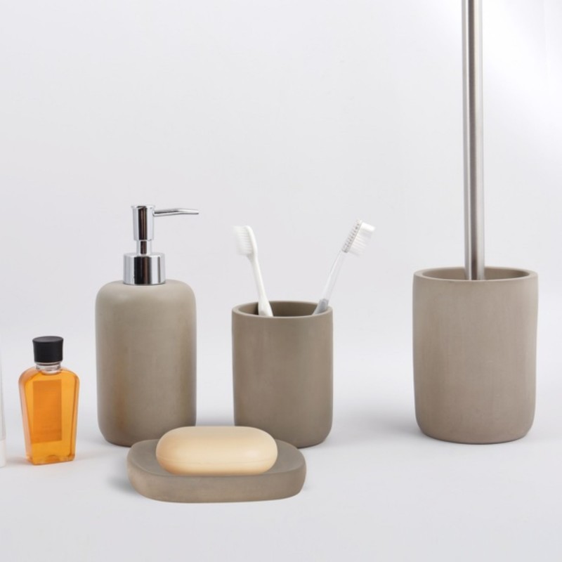 spirella Lot d'accessoire de salle de bain Ciment MSV