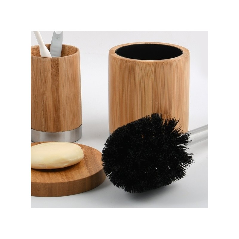 Spirella Lot D'accessoires De Salle De Bain Bambou MSV