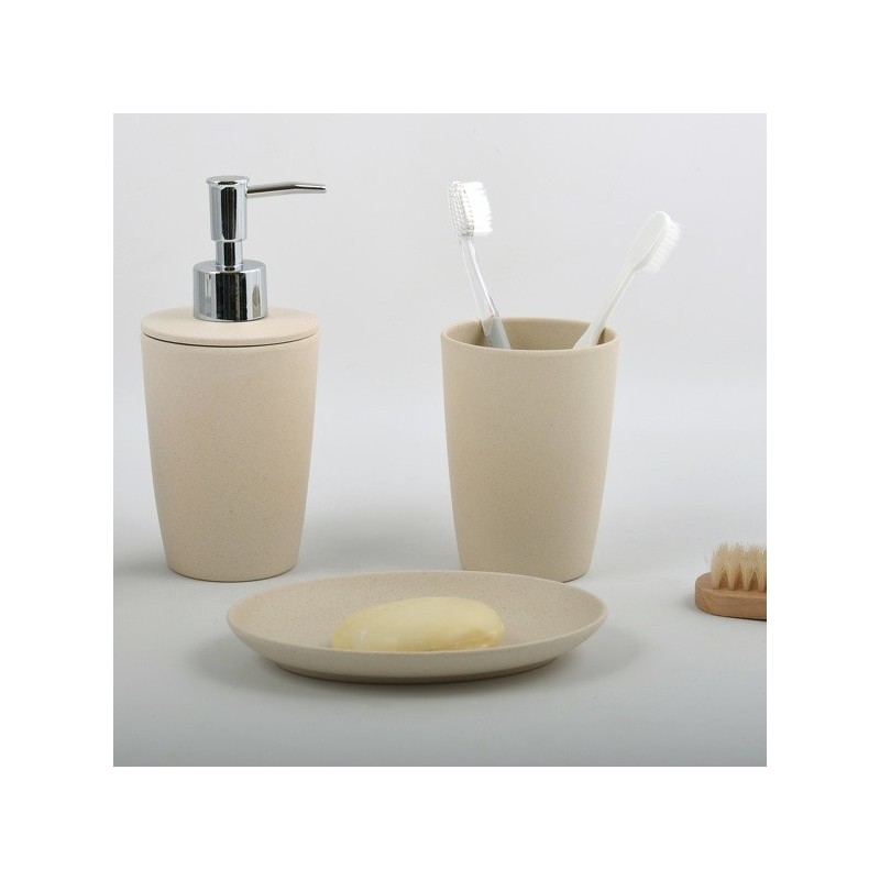 Spirella Lot D'accessoires De Salle De Bain Takeo Beige Spirella