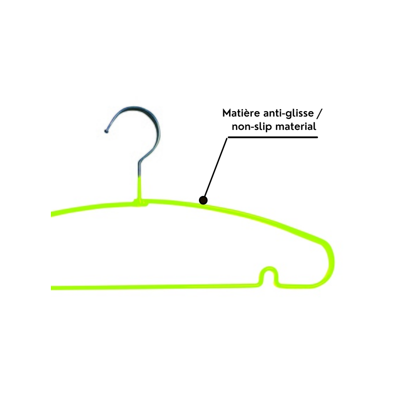 Spirella Lot De 10 Cintres En Acier Plastifié Antiglisse Vert MSV