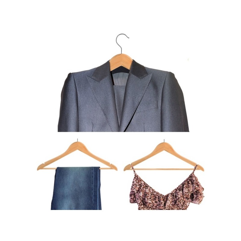 Spirella Lot De 10 Cintres En Bois à Tête Rotative MSV