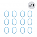 Spirella Lot De 12 Anneaux Pour Rideaux De Douche Bleu Clair MSV