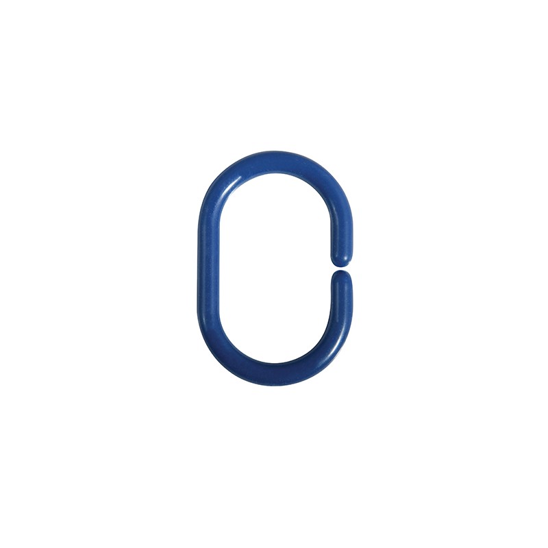 spirella Lot de 12 anneaux pour rideaux de douche Bleu Foncé MSV