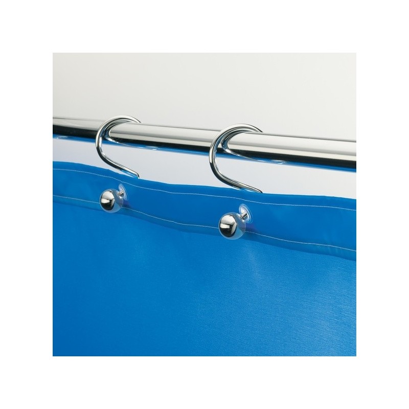 spirella Lot de 12 anneaux pour rideaux de douche BUBBLE Chromé Spirella