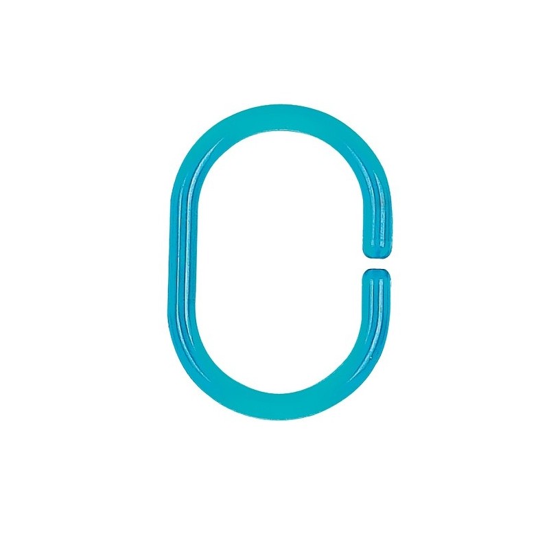 Spirella Lot De 12 Anneaux Pour Rideaux De Douche C-MINOR Bleu Clair Spirella