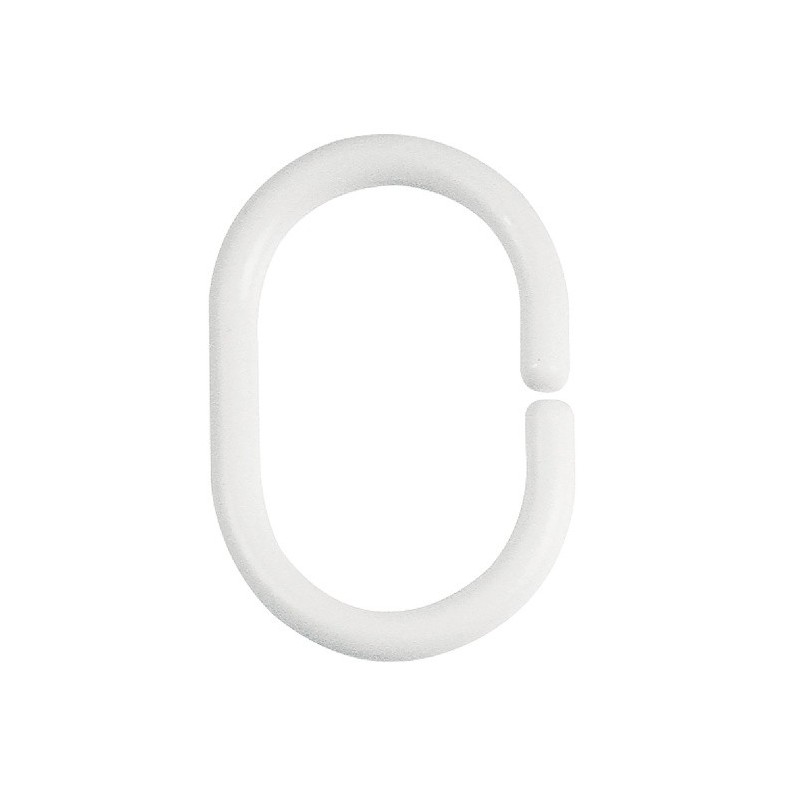 Spirella Lot De 12 Anneaux Pour Rideaux De Douche C-MINOR Blanc Spirella