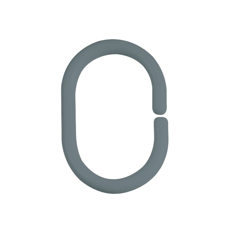 Spirella Lot De 12 Anneaux Pour Rideaux De Douche C-MINOR Gris Spirella