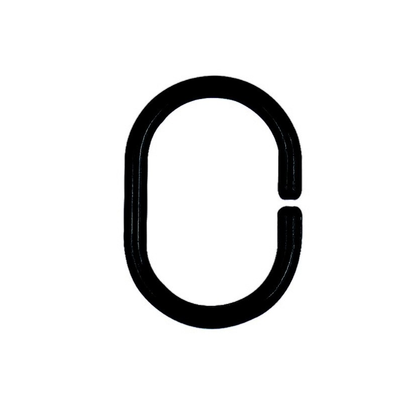 Spirella Lot De 12 Anneaux Pour Rideaux De Douche C-MINOR Noir Spirella