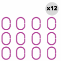 Spirella Lot De 12 Anneaux Pour Rideaux De Douche C-MINOR Rose Clair Spirella