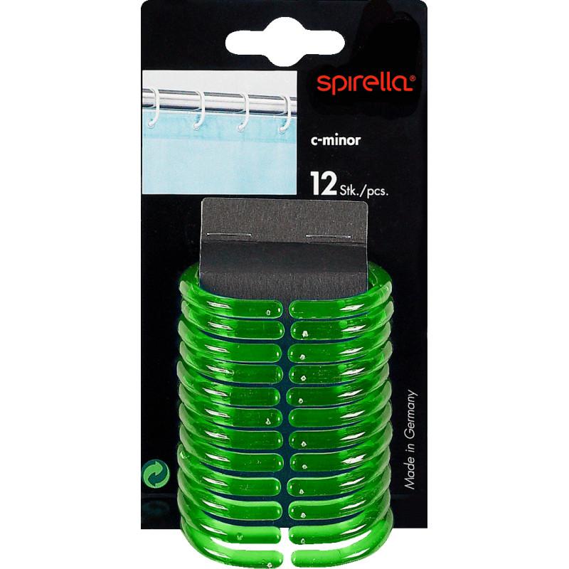 Spirella Lot De 12 Anneaux Pour Rideaux De Douche C-MINOR Vert Clair Spirella