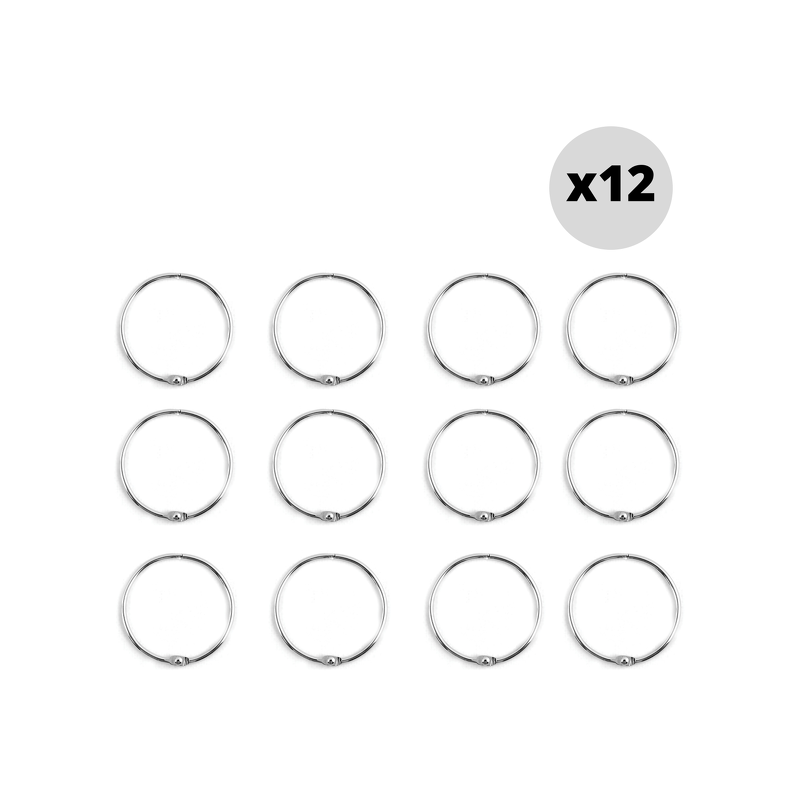 Spirella Lot De 12 Anneaux Pour Rideaux De Douche RINGO Chromé Spirella
