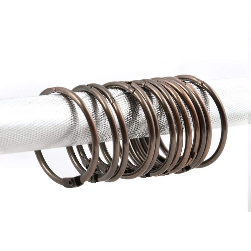 spirella Lot de 12 anneaux pour rideaux de douche RINGO SMALL Cuivré Spirella