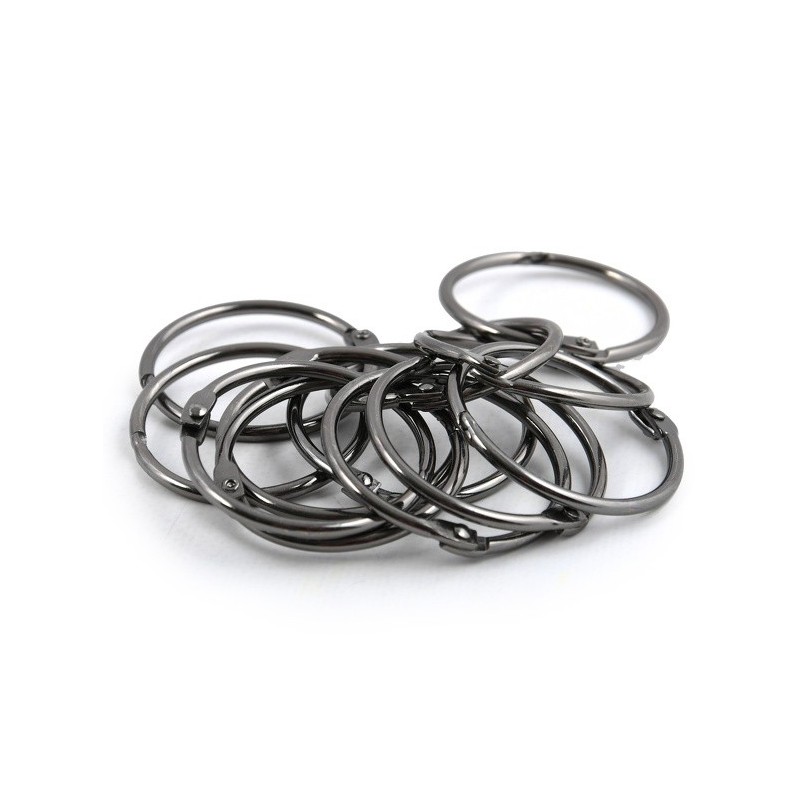 spirella Lot de 12 anneaux pour rideaux de douche RINGO SMALL Noir Titan Spirella